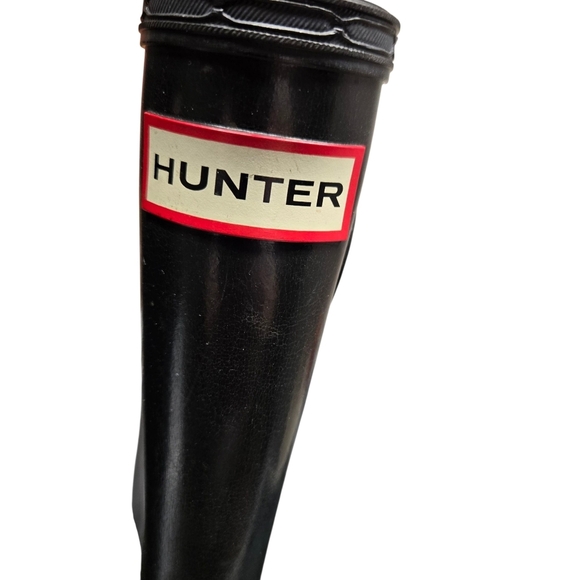 Hunter Original Tall Glossy Waterproof Rain Boots Unisex Size 5F 4M - Picture 3 of 7